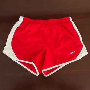 Nike girls red dri-fit shorts